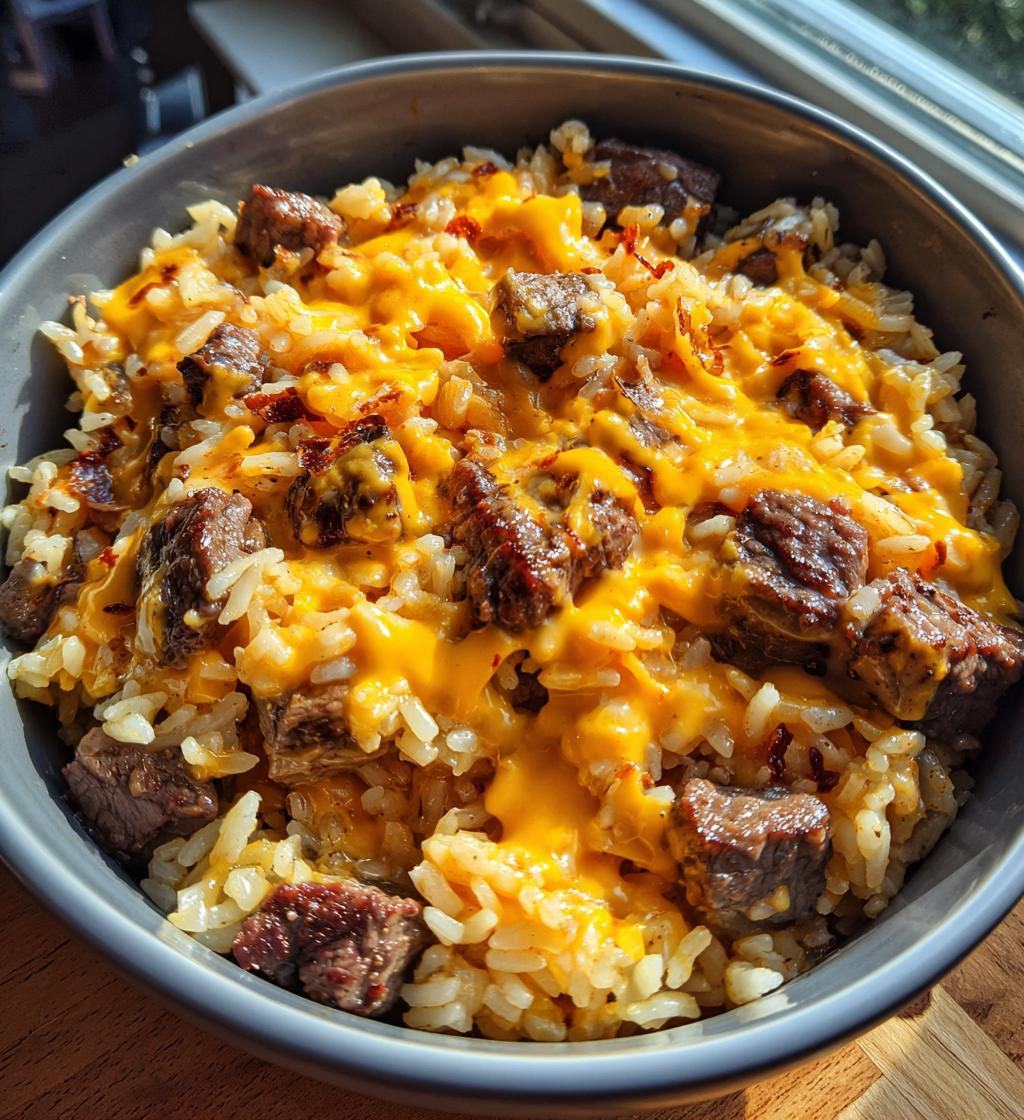 Steak Queso Rice
