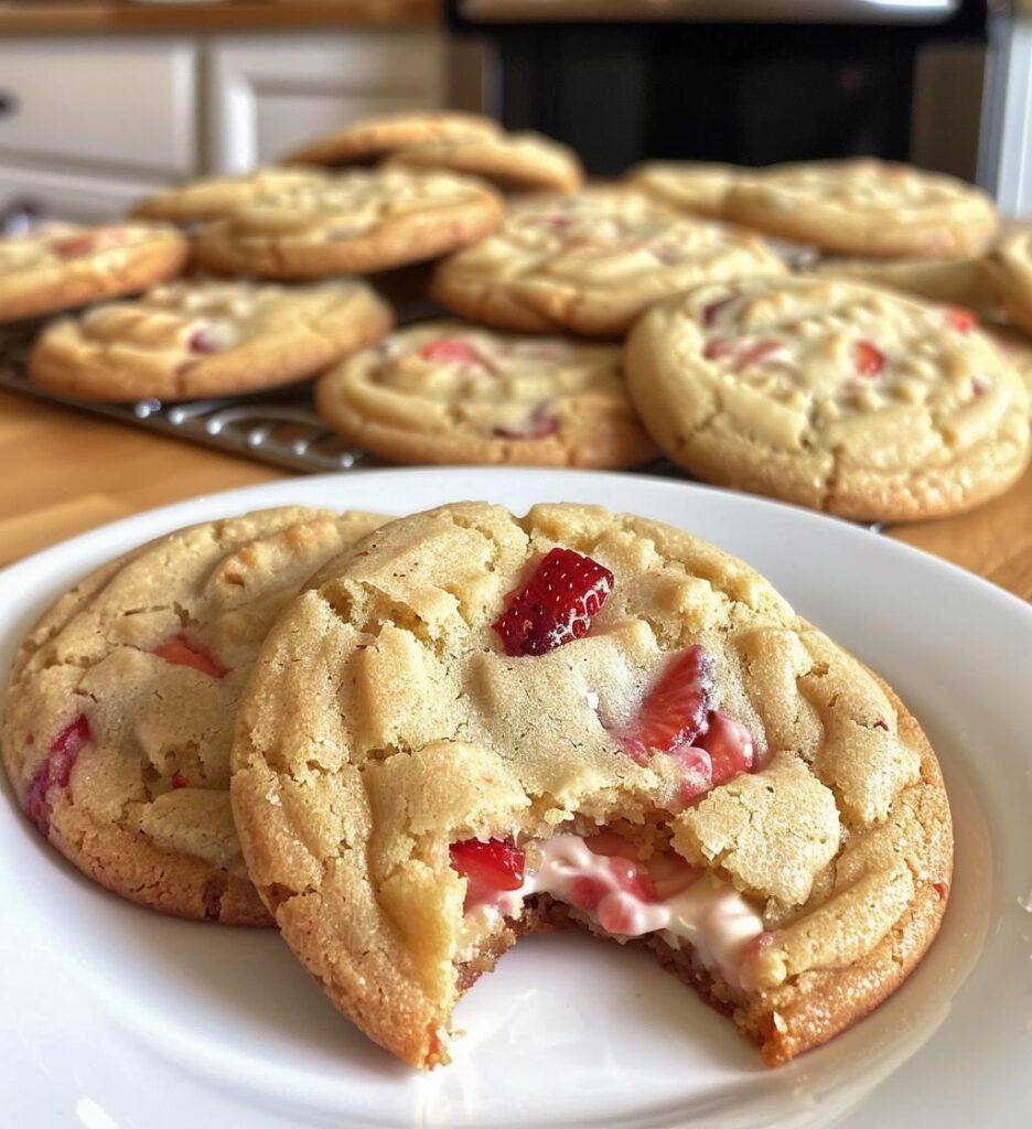 Strawberries and Cream Cookies