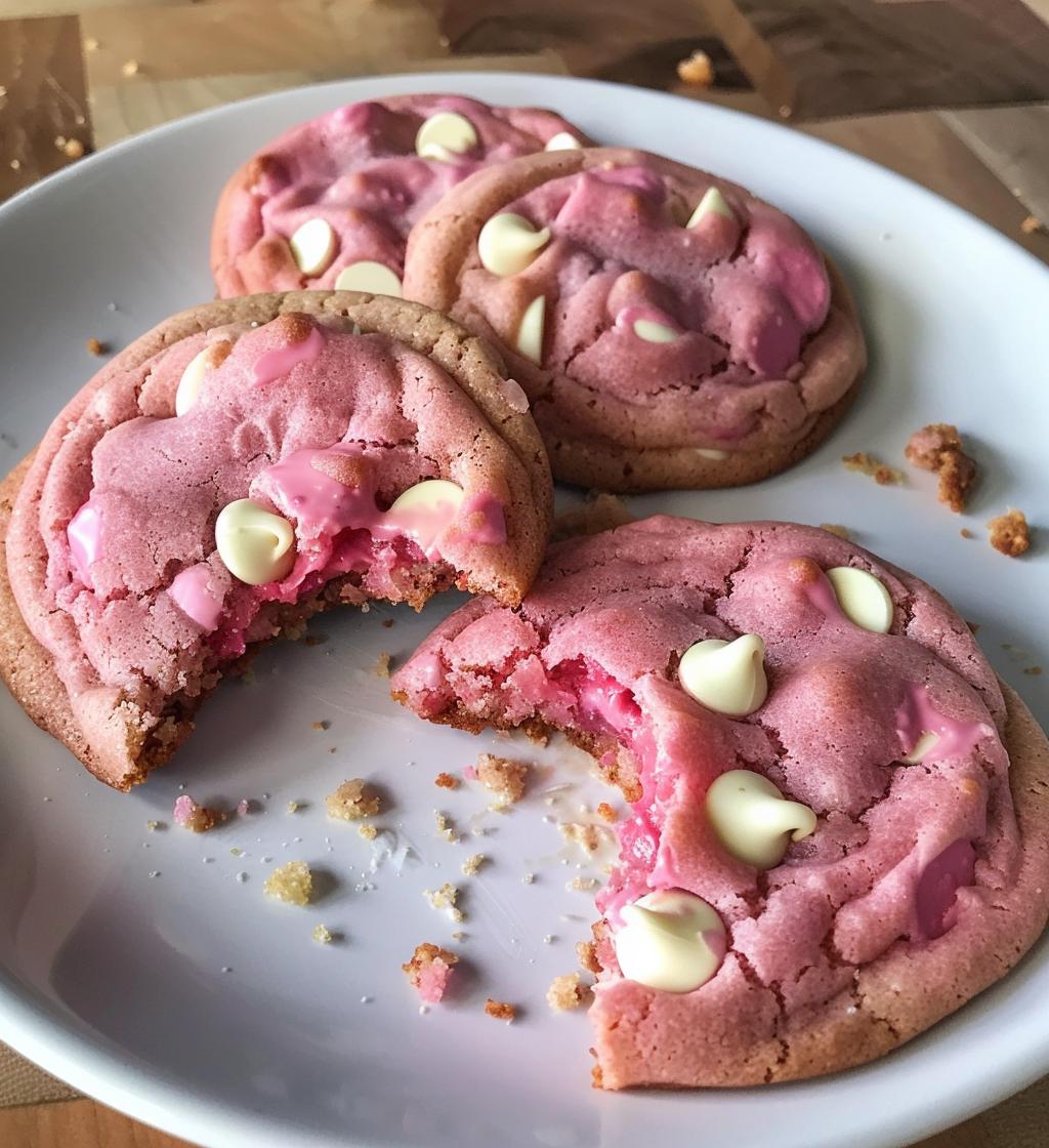 Strawberry Cake Mix Cookies