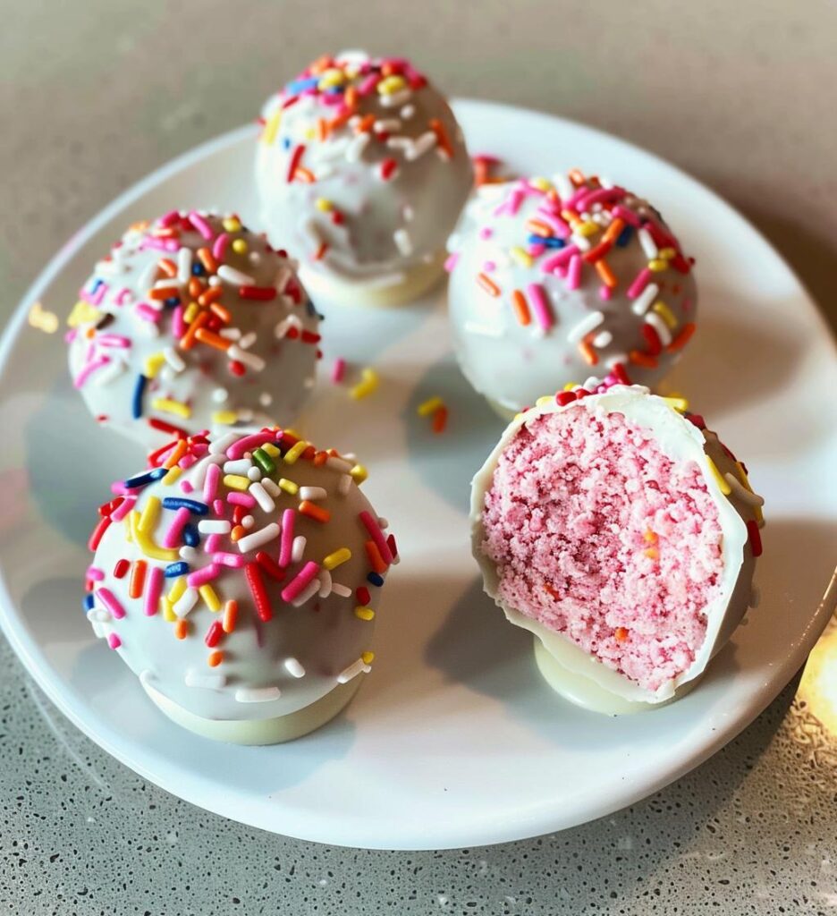 Strawberry Cake Truffles