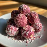 Strawberry Cheesecake Protein Bites