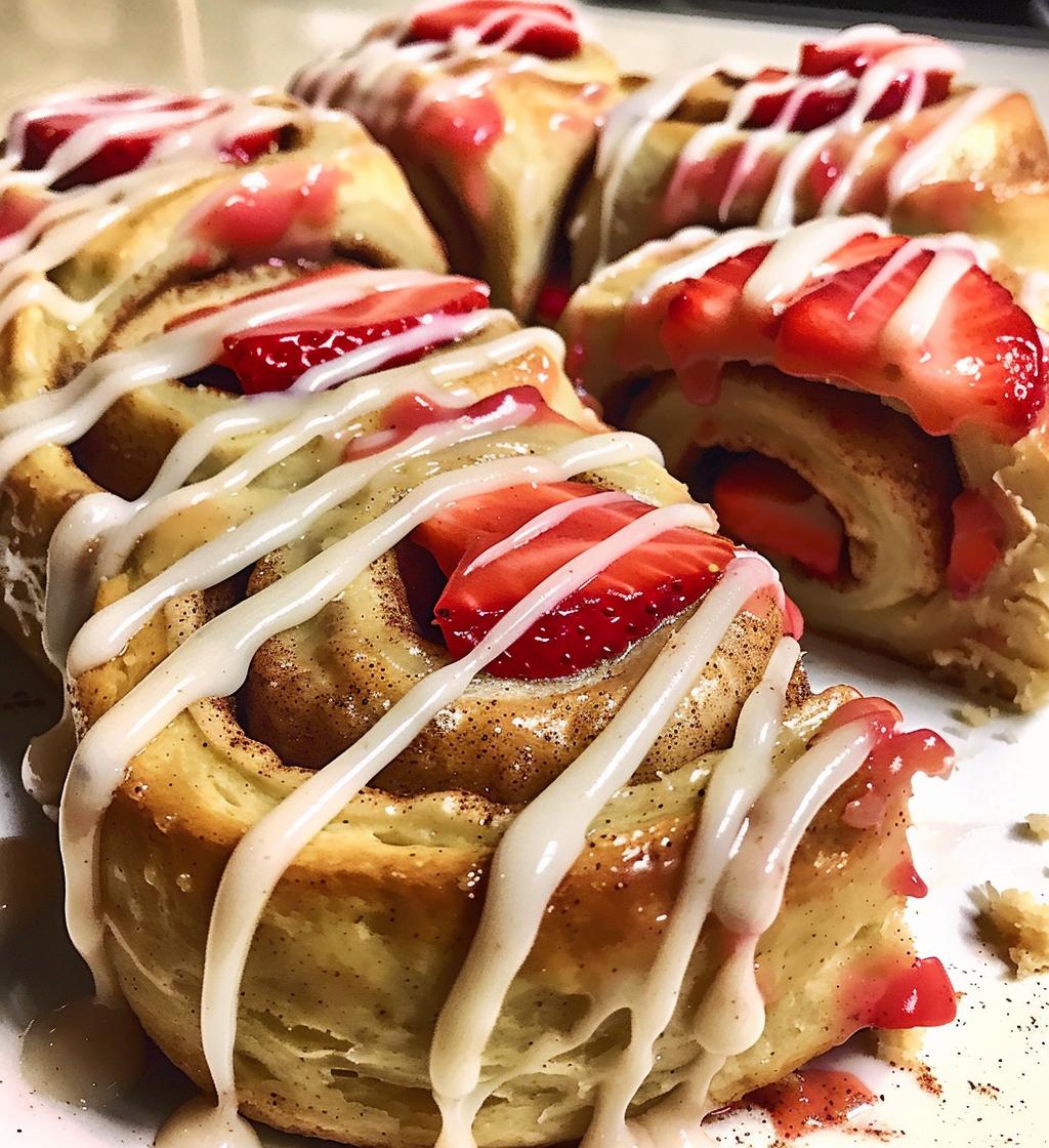 Strawberry Cinnamon Rolls - detail 1