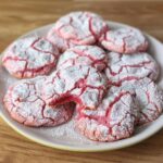 Strawberry Crinkle Cookies