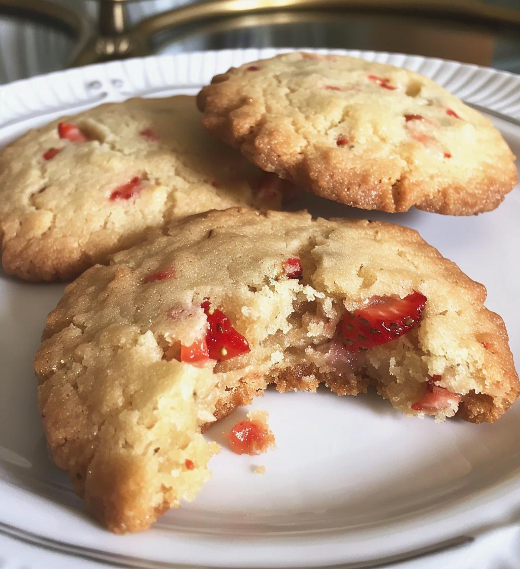 Strawberry Shortbread Cookies
