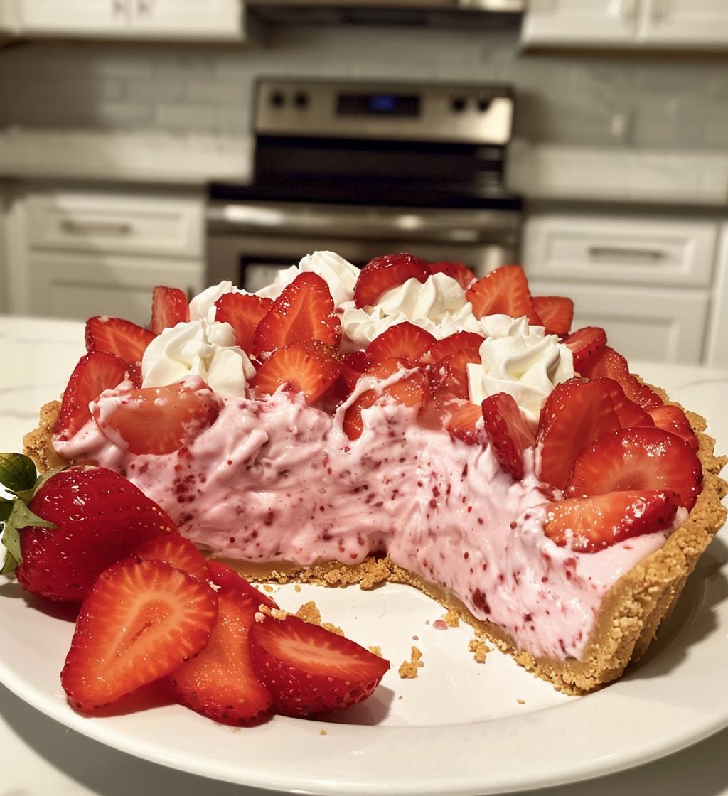 Strawberry Shortcake Freezer Pie