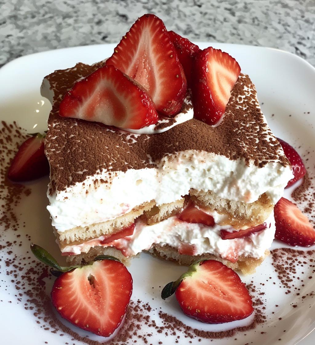 Strawberry Tiramisu - detail 1