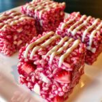 Strawberry Valentine Rice Krispie Treats