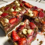 Strawberry White Chocolate Gooey Bars