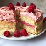 Sugar Cookie Cake with Raspberry Buttercream