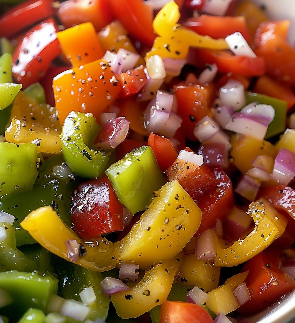 Tricolor Bell Pepper Salad - detail 1