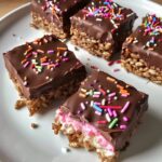 Valentine Chocolate Dipped Rice Krispie Treats