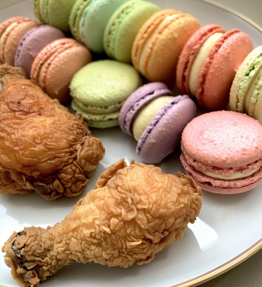 Valentine’s Day Fried Chicken & Macaron Bouquets - detail 1