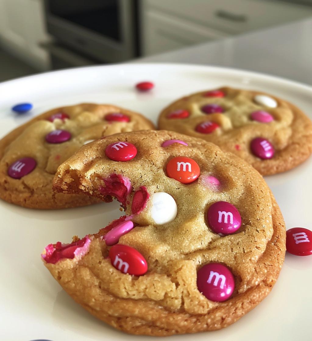 Valentine’s Day M&M Cookies