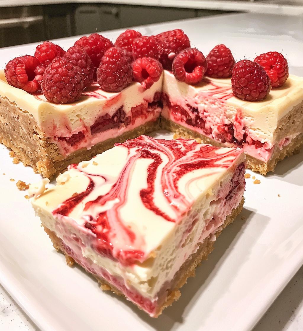 White Chocolate Raspberry Cheesecake Bars