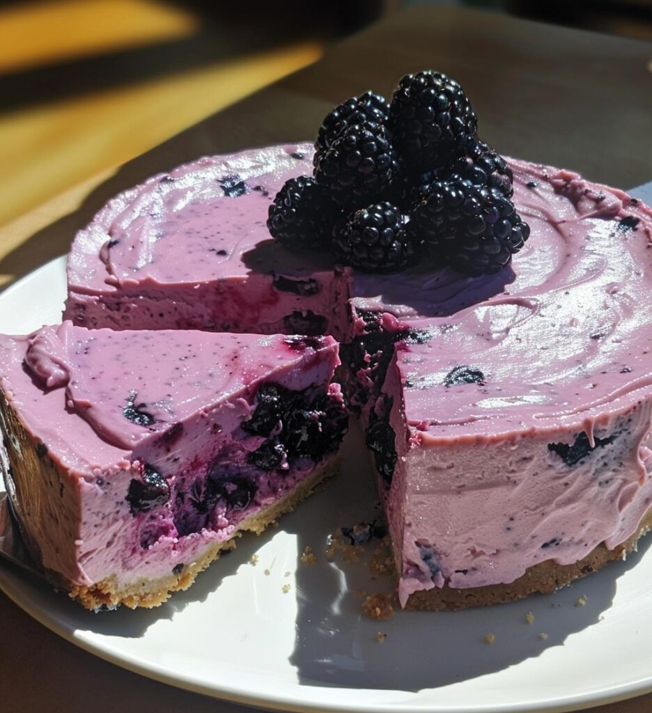 Blackberry Lavender Cheesecakes