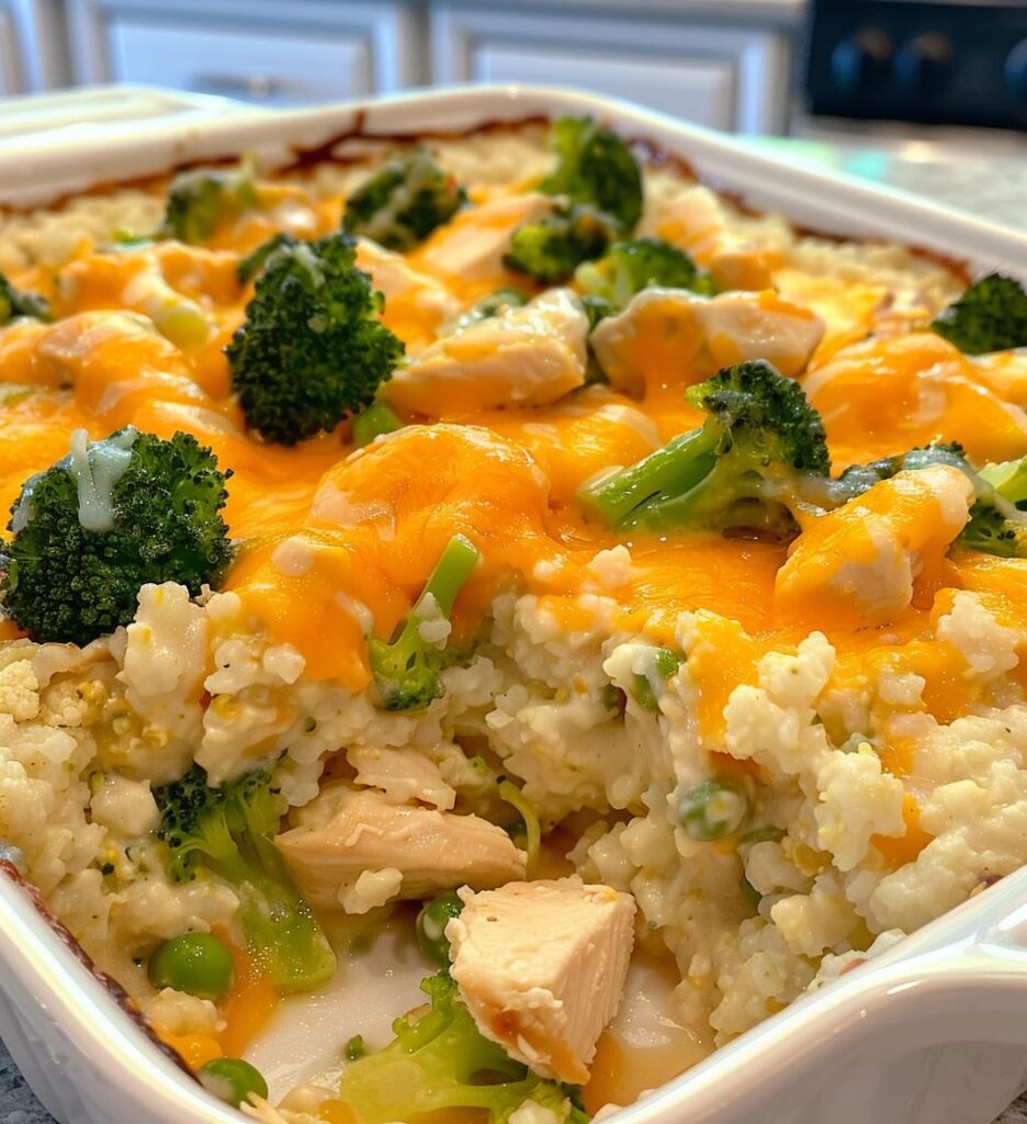 Chicken Cauliflower Rice Casserole