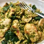 Chicken Orzo Spinach Pesto