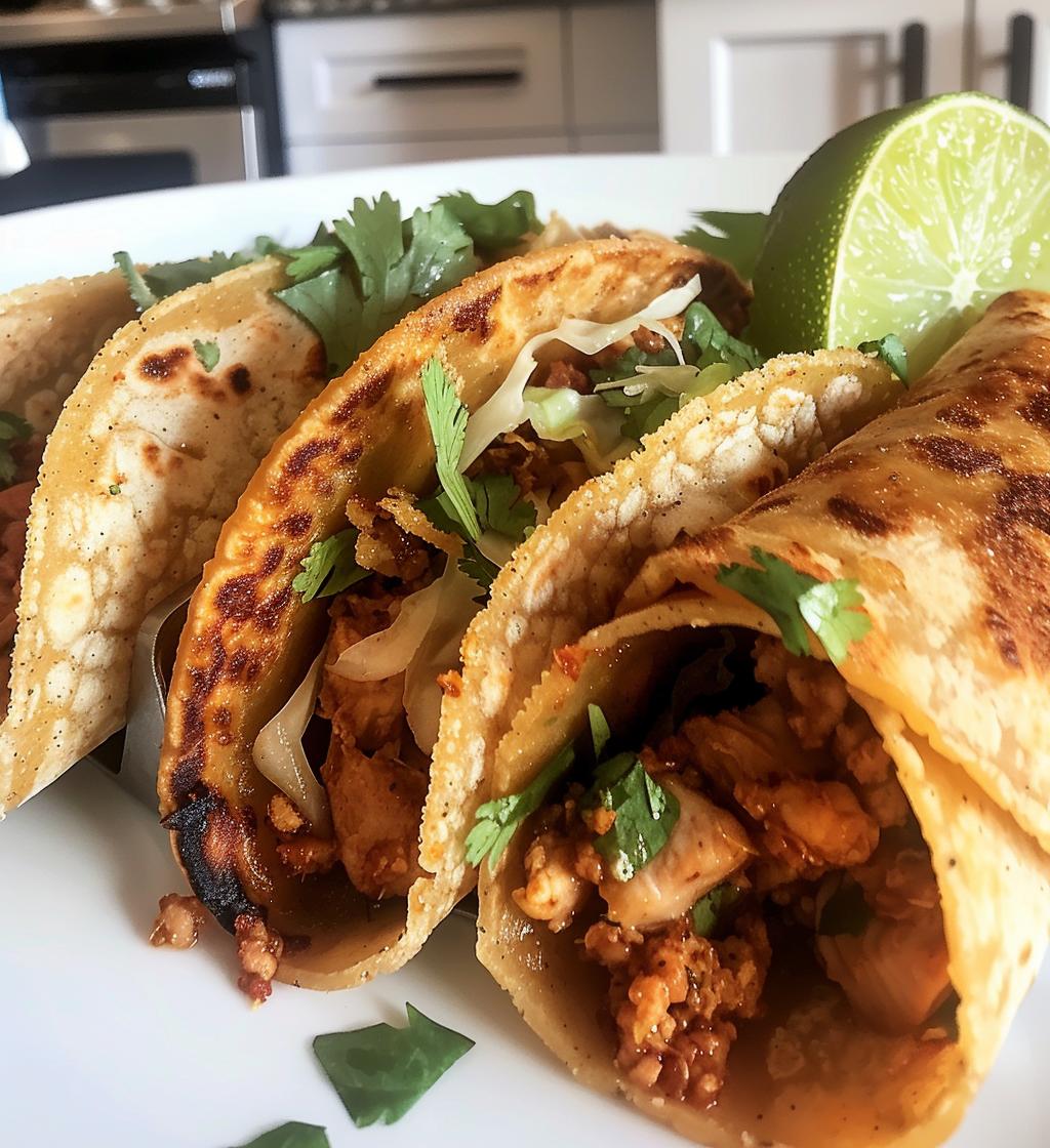 Chicken Wonton Tacos