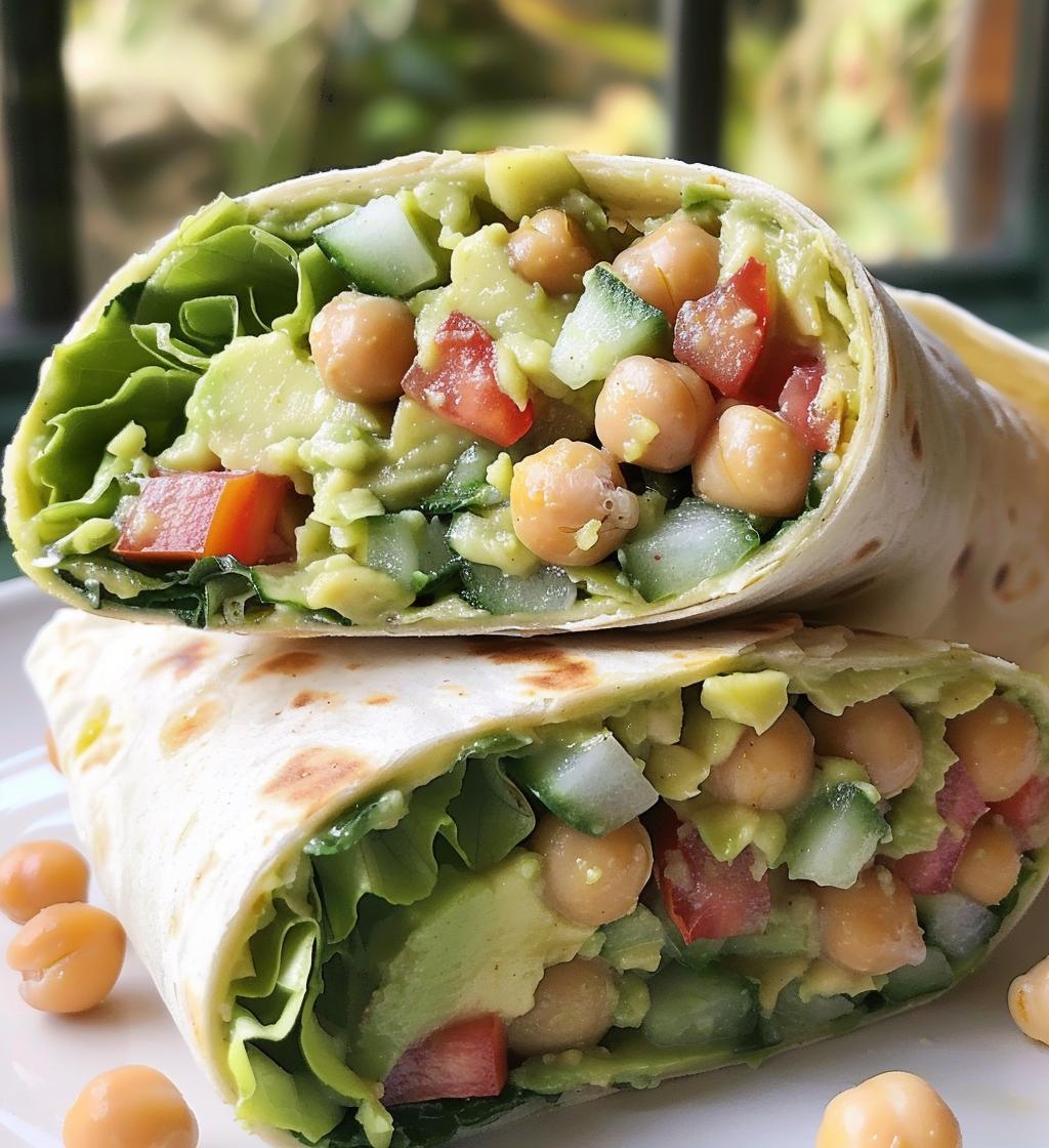 Chickpea Avocado Wrap