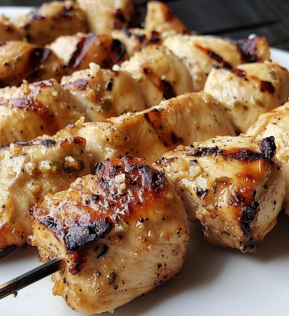 Garlic Parmesan Chicken Skewers