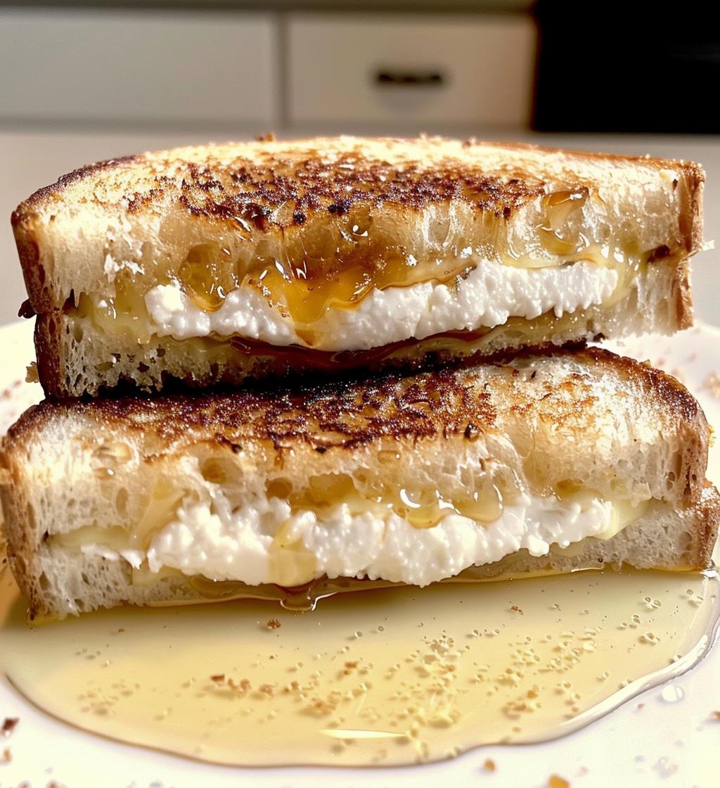 Goat Cheese Honey Grilled Cheese