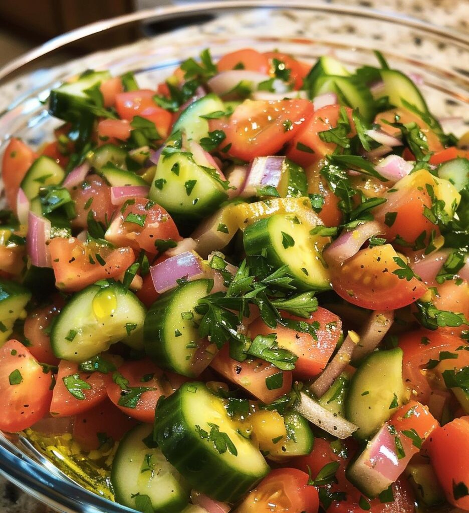 Mediterranean Cucumber Tomato Salad