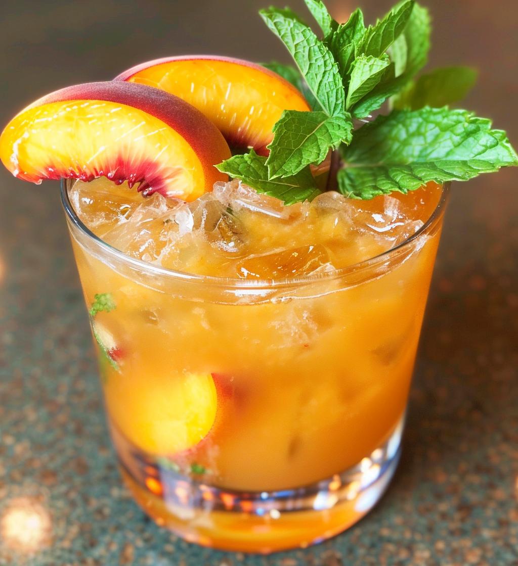Peach Bourbon Smash