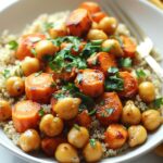Roasted Carrot Chickpea Bowl