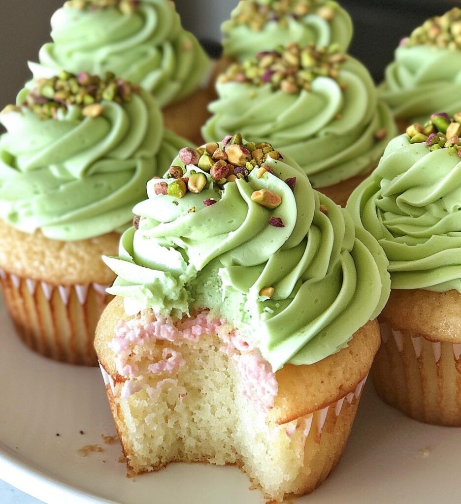 Rose Pistachio Cupcakes