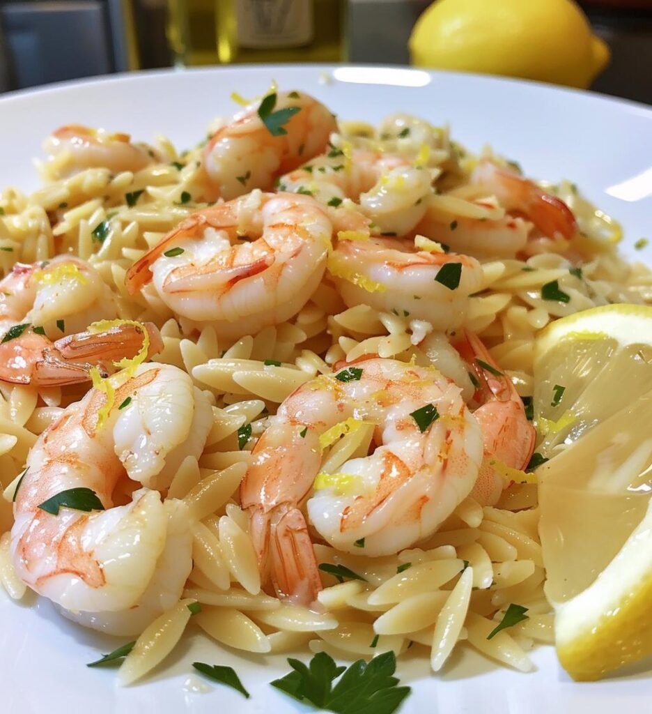Shrimp Lemon Garlic Orzo