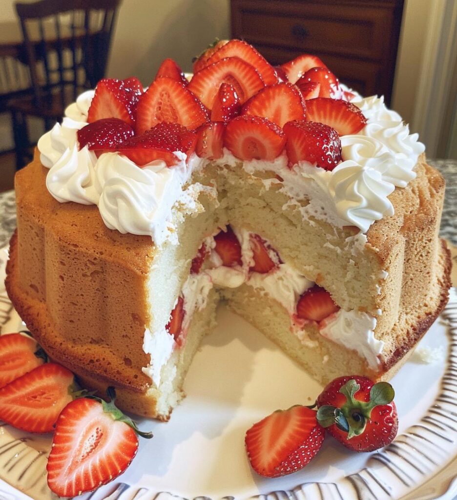 Strawberry Cloud Cake