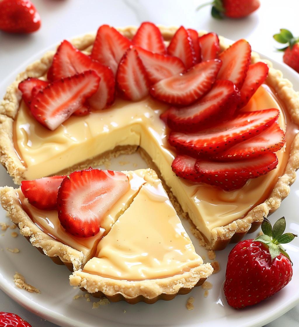 Strawberry Honey Custard Tarts