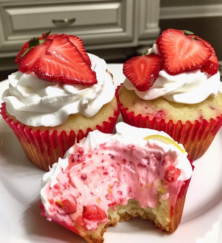 Strawberry Lemonade Cupcakes