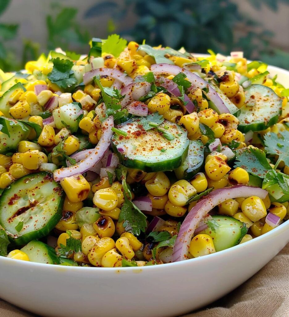Street Corn Cucumber Salad