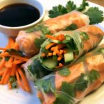 Vietnamese Baked Salmon Spring Rolls