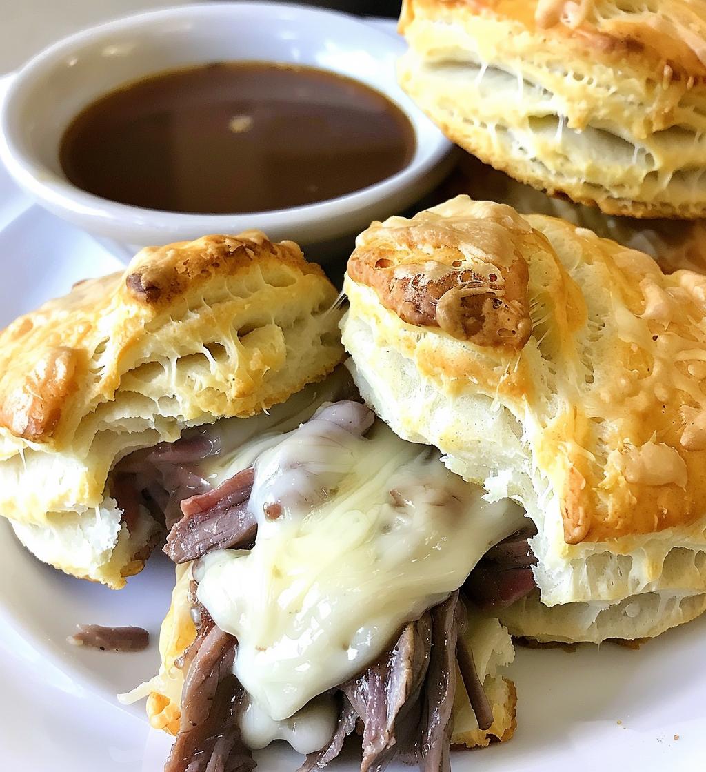 baked french dip biscuits
