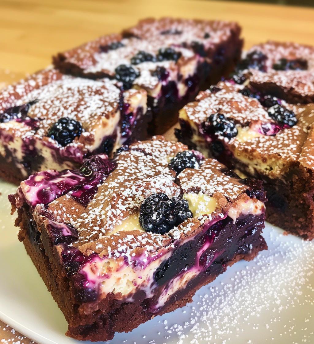 blackberry cream cheese brownies