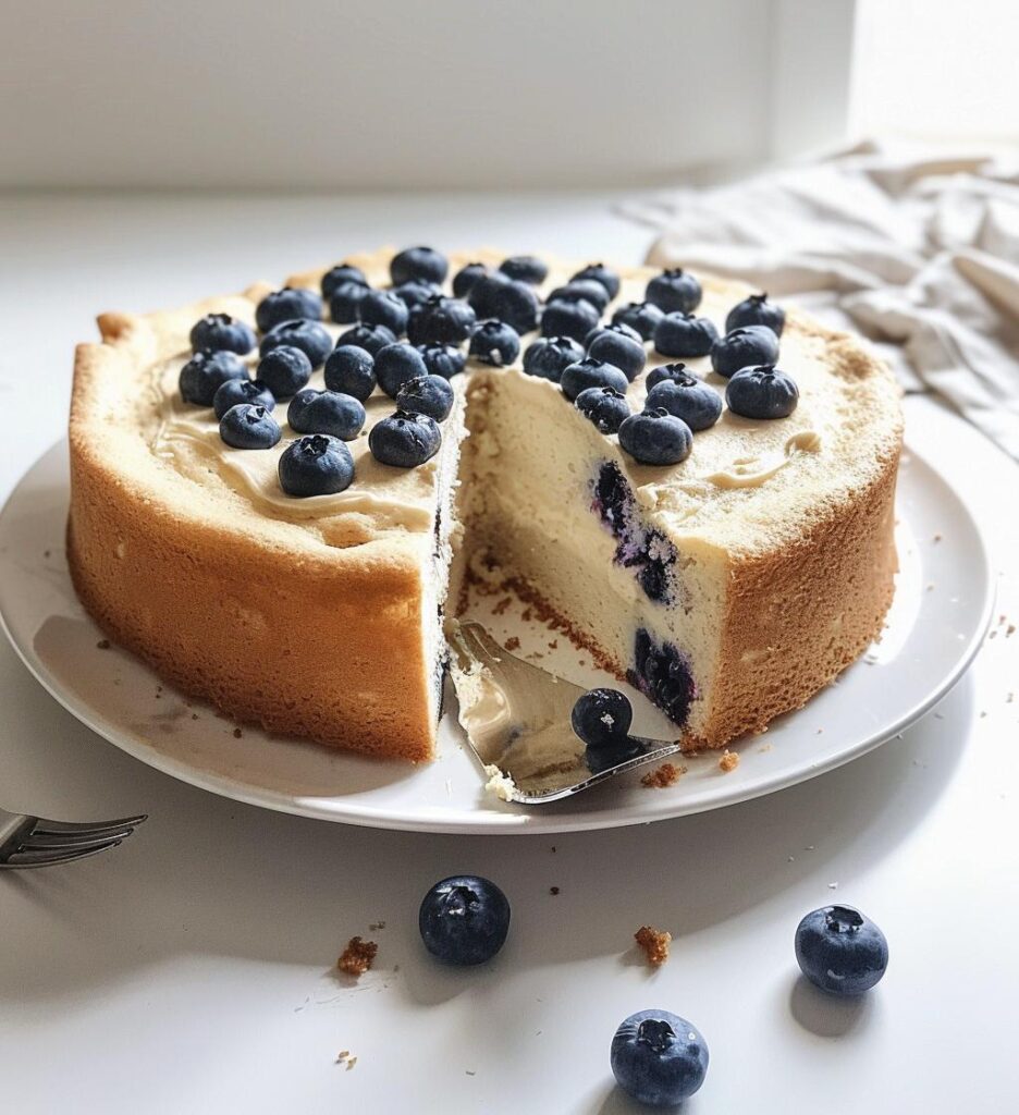 blueberry chiffon cake