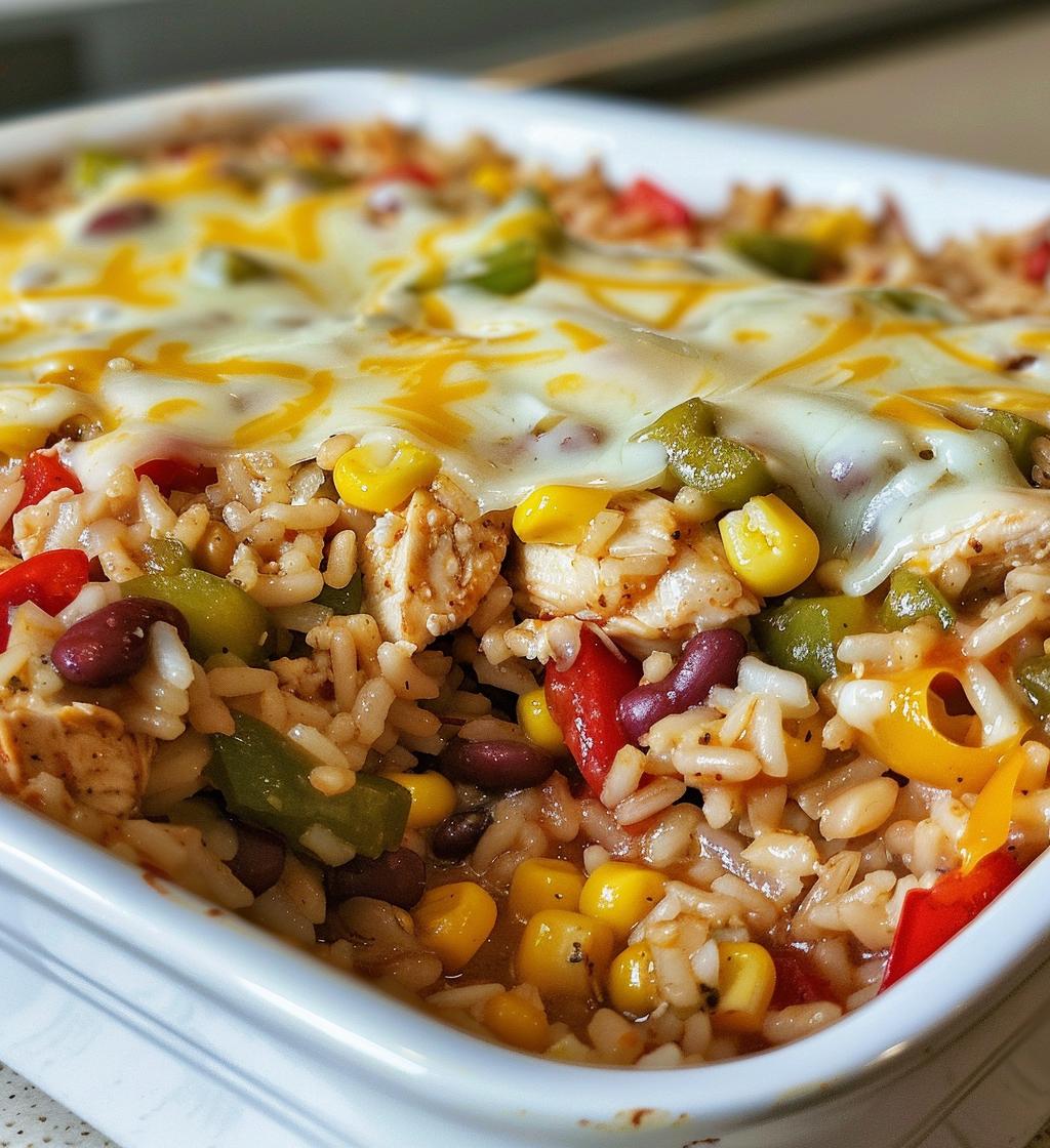 chicken fajita rice casserole