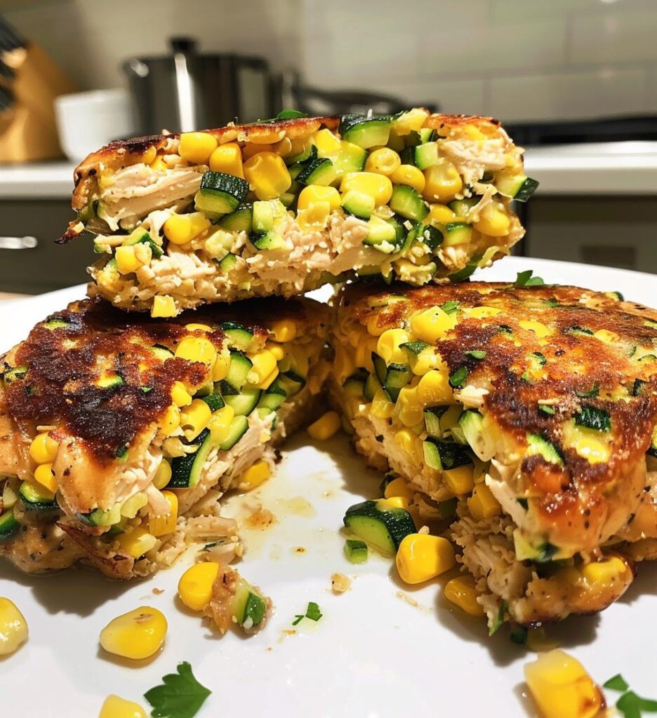 chicken zucchini corn burgers