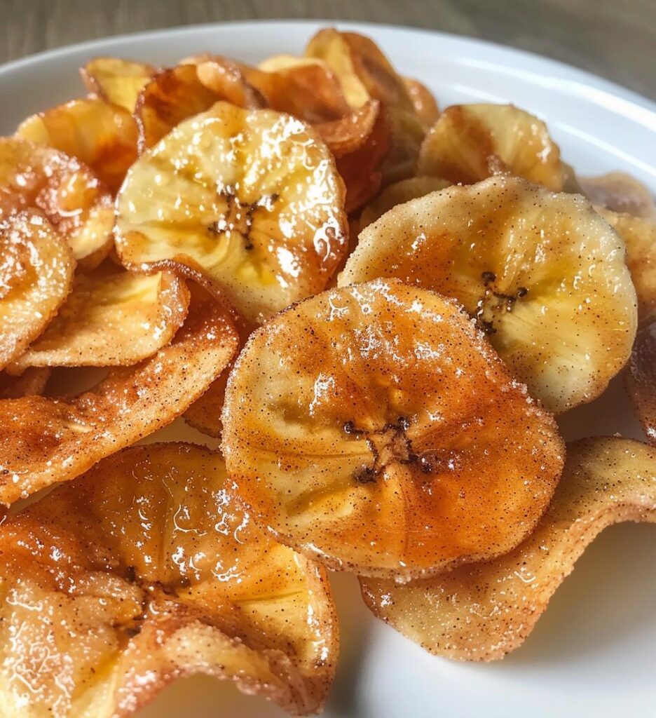 cinnamon sugar banana chips