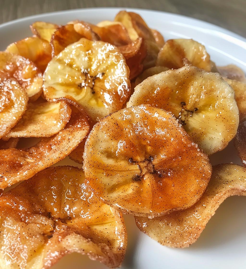 cinnamon sugar banana chips