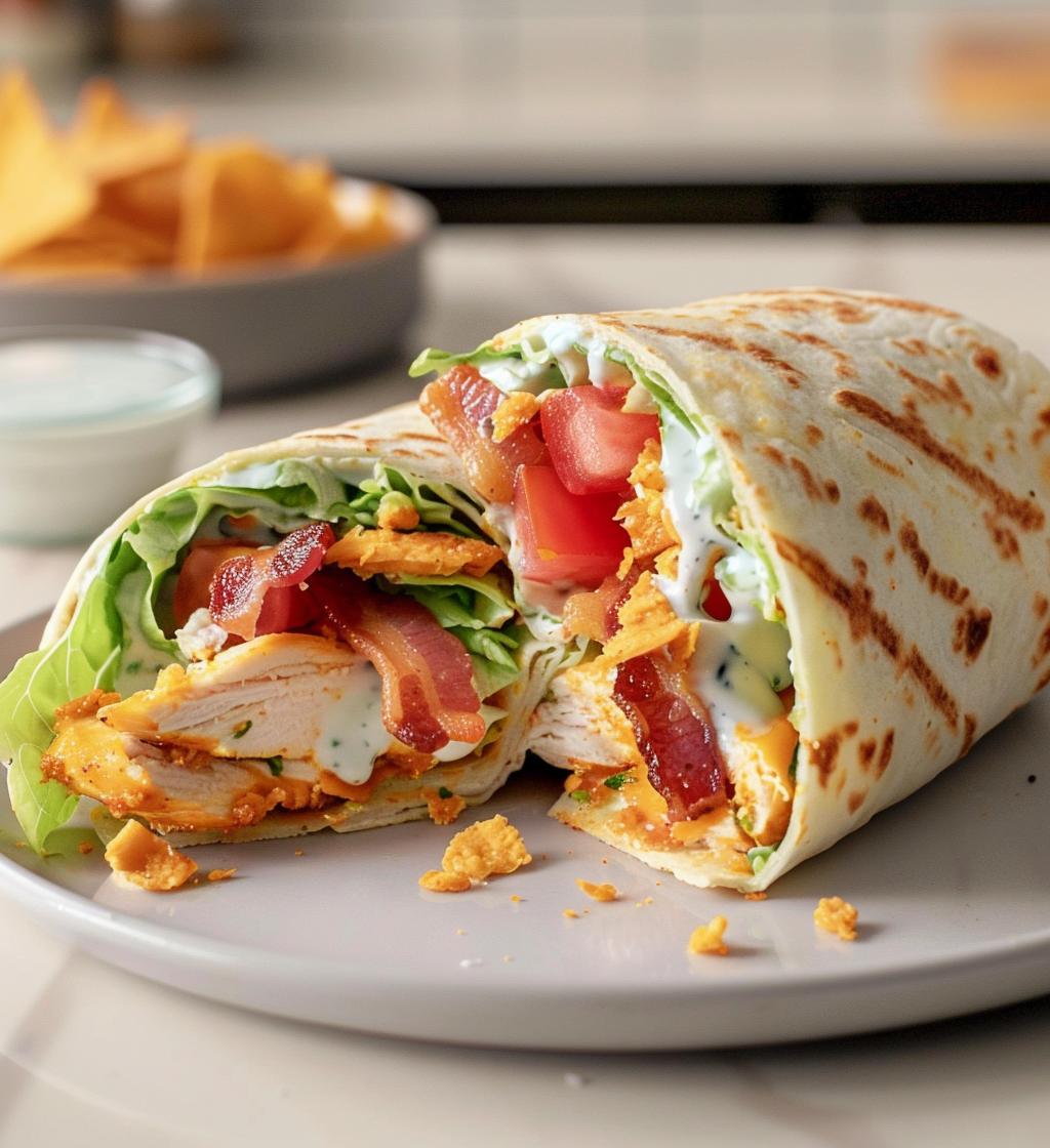 crispy chicken bacon wrap