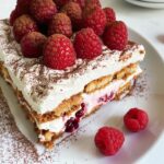fresh raspberry tiramisu dessert