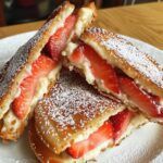 fried strawberry cheesecake sandwiches