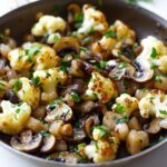 garlic cauliflower mushroom skillet