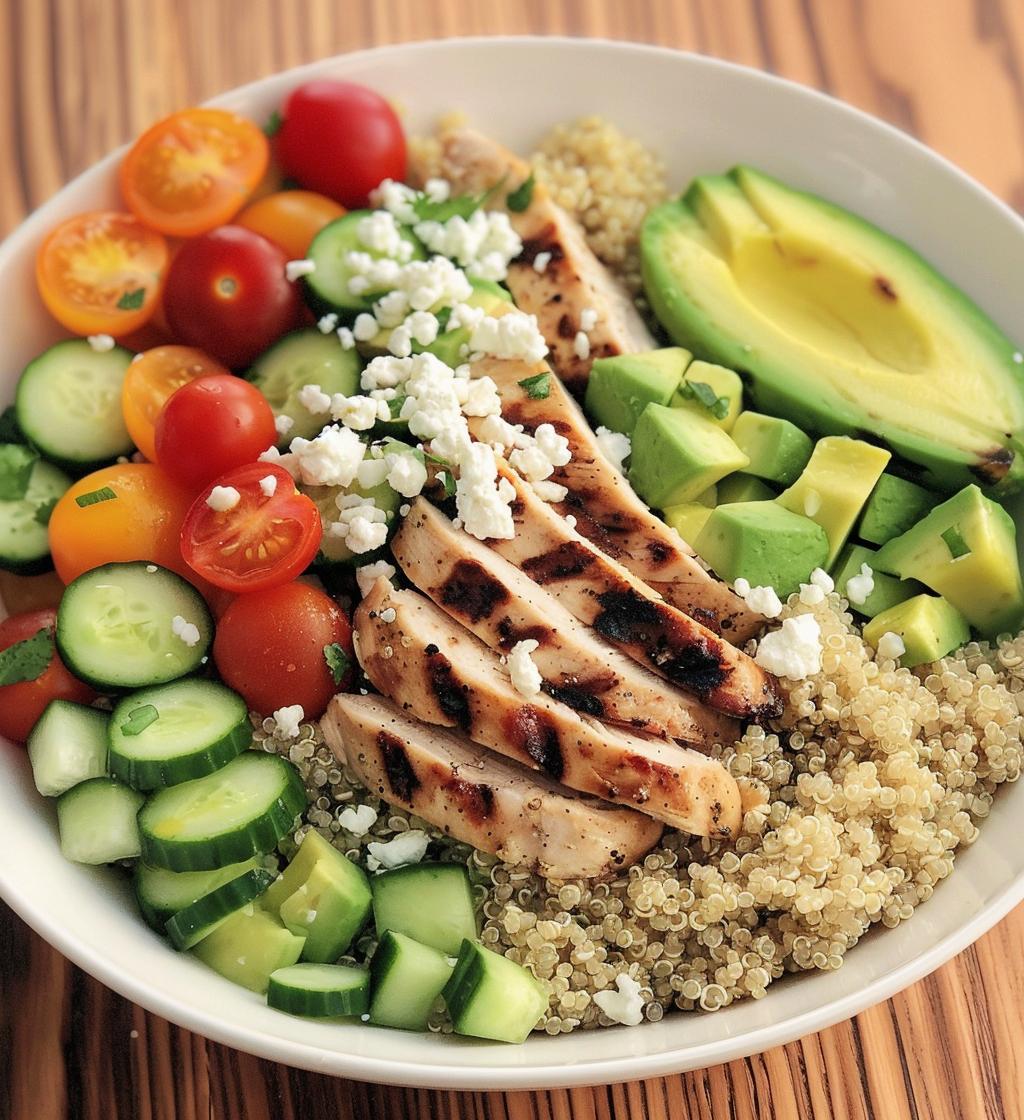 grilled chicken quinoa bowls