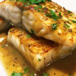 healthy halibut buerre blanc