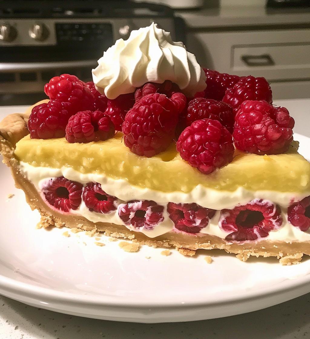 lemon raspberry layered pie