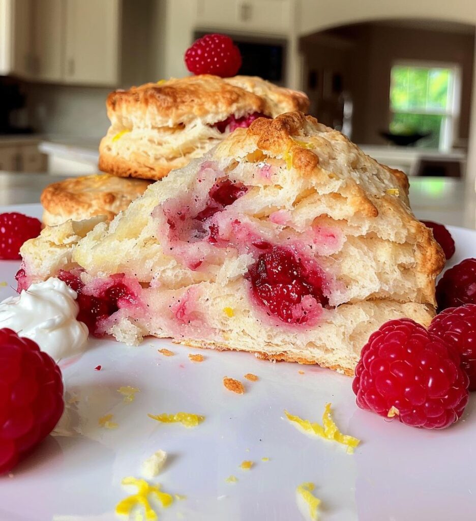 lemon raspberry scones
